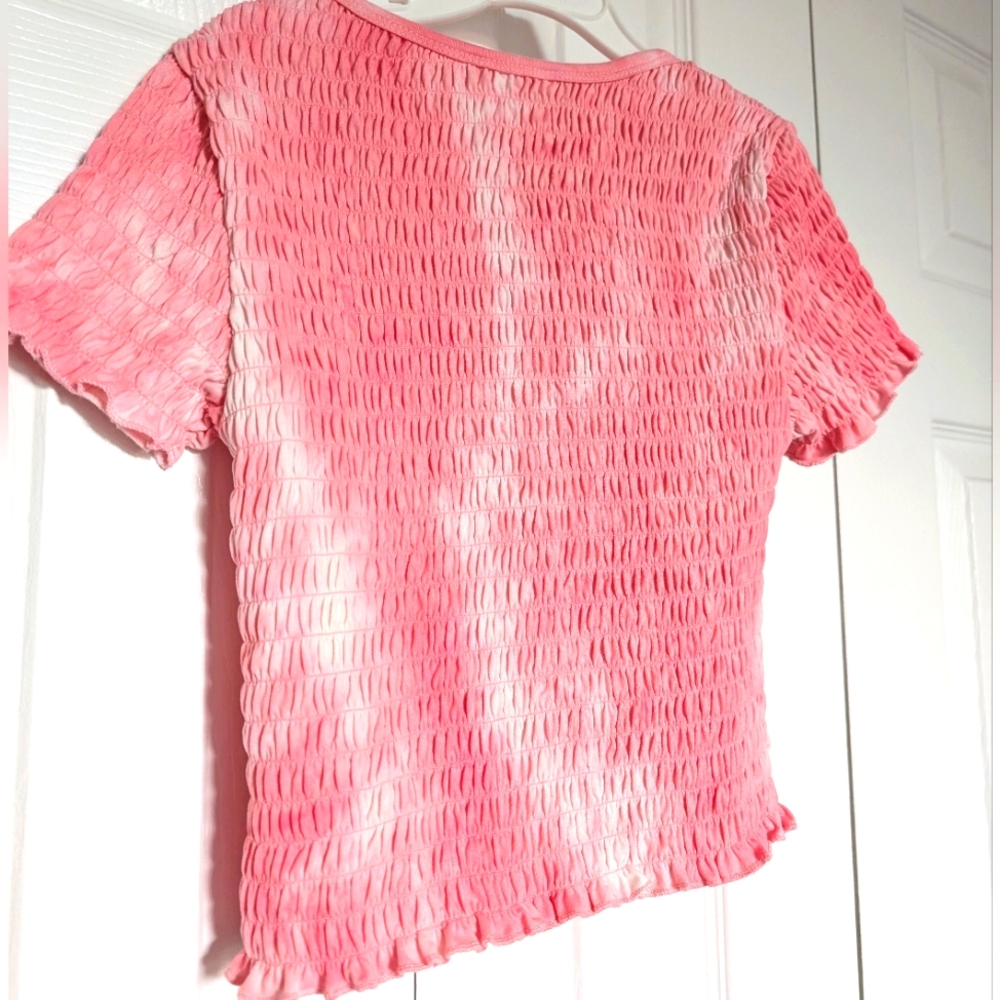 Kids Pink Ruffle Top. Sz M.